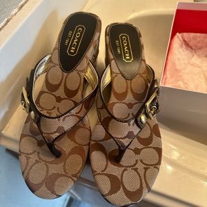 Coach brown size 7.5 sandals